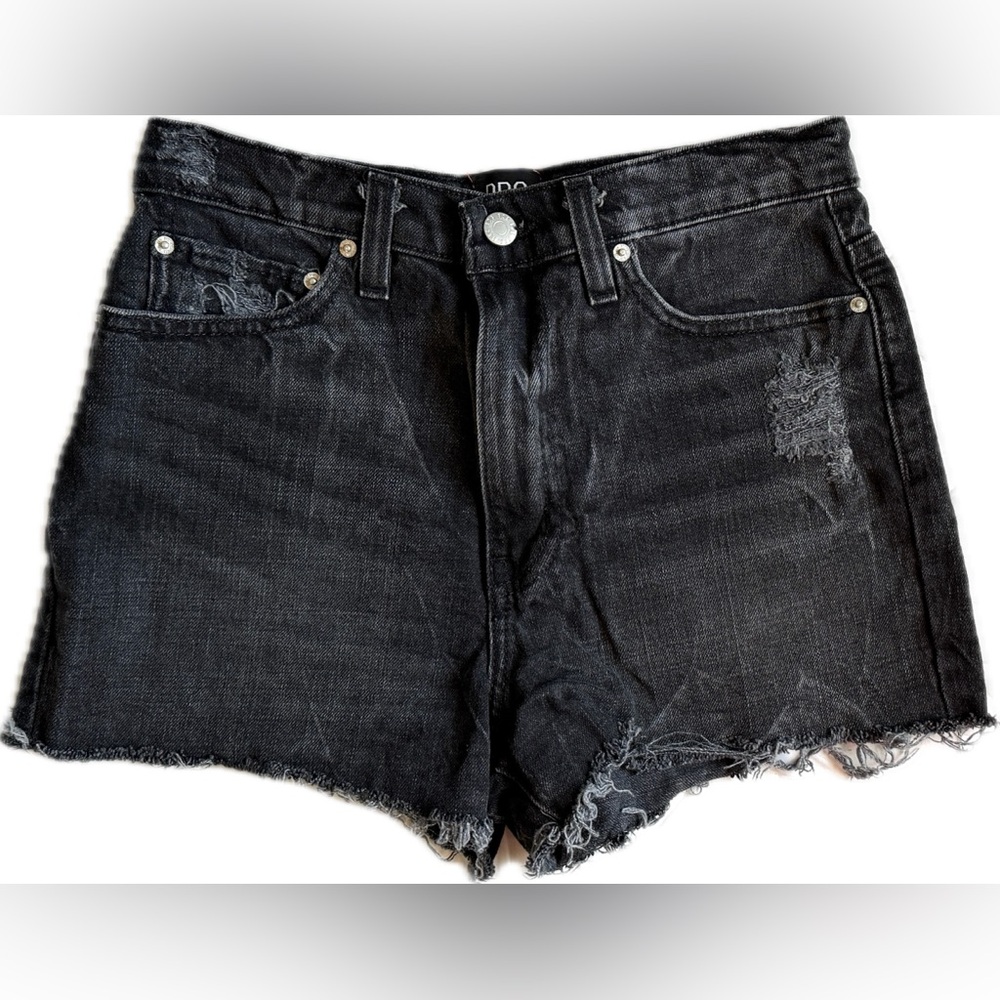 EUC BDG urban outfitters Girlfriend High-Rise Black Frayed Denim Shorts